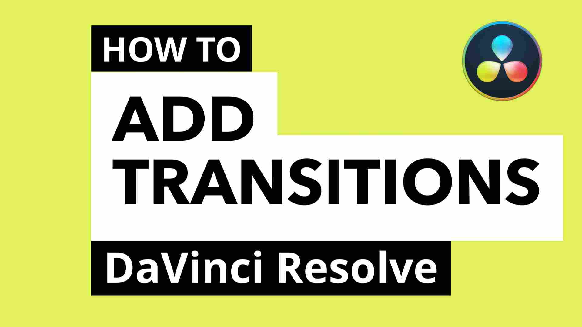 how to add transitions inside davinci resolve