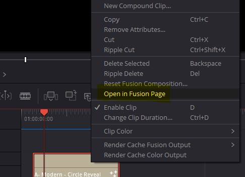 open in fusion tab davinci resolve