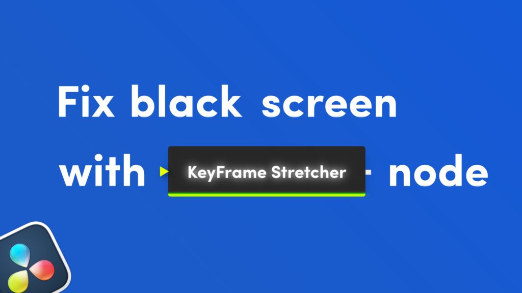 an image with text and a depiction of the keyframe stretcher tool from BlackMagic Fusion
